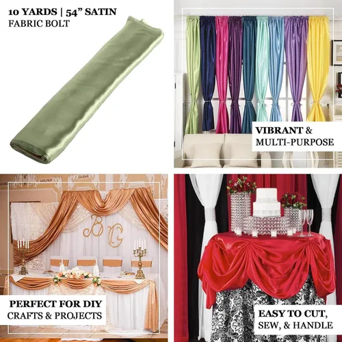 Miniatura 4 de Efavormart - Perno de satén para banquetes de boda de 54 pulgadas de ancho x 10 yardas, tela al por mayor, para decoración de fiestas, eventos, Beige