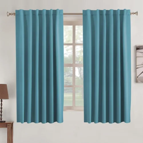 Miniatura 97 de Turquoize Cortinas Opacas para Tratamiento de Ventana con Trabillas Traseras para Sala de Estar/Dormitorio, Tratamientos de Ventana con Aislamiento