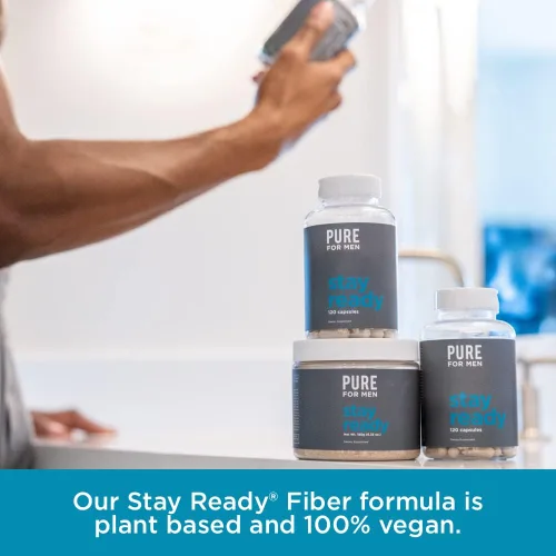 Miniatura 7 de Pure for Men Suplemento de Fibra Original Limpieza Manténgase Listo Ayuda a Promover la Regularidad Digestiva Cáscara de Psyllium, Aloe Vera