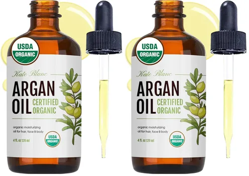 Miniatura 8 de Aceite de Argán marroquí orgánico virgen 100 % puro con certificación USDA, prensado en frío por Kate Blanc Estimula el crecimiento para el pelo