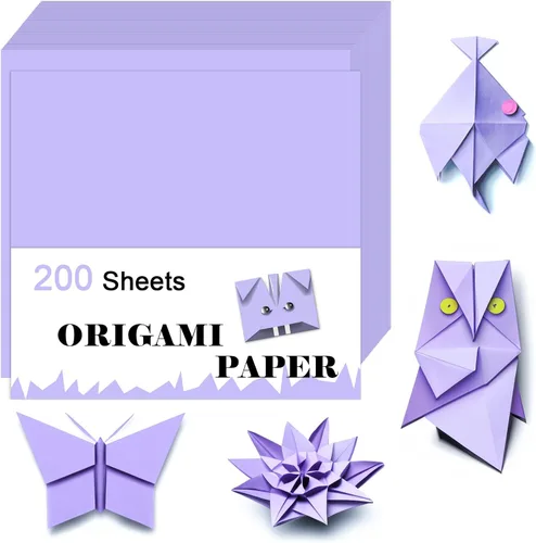 Miniatura 16 de 200 hojas de papel de origami amarillo limón, color de doble cara de 6 x 6 pulgadas, kit para niños, kit de papel de color, regalos para Naranja
