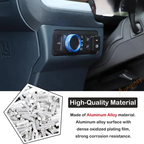 Miniatura 3 de Aunginsy Cubierta circular de botón de volumen para consola central de aire acondicionado compatible con Ford Maverick 2022-2024, botón de Azul