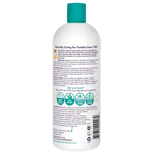 Miniatura 2 de Fairy Tales Curly Q - Acondicionador hidratante para niños, sin parabenos, sulfatos, gluten y nueces, para todo tipo de rizos, incluyendo cabello