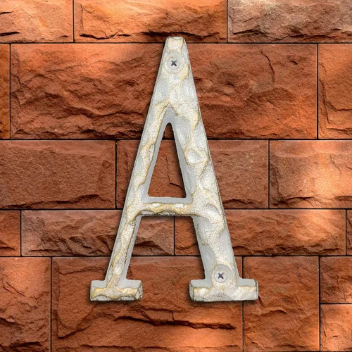 Números de dirección de casa de 5 pulgadas de alto, número único de buzón de metal de hierro fundido, letras para puerta exterior o delantera, Letra