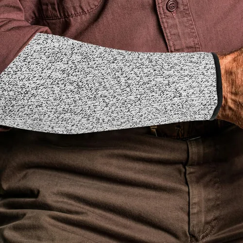 Miniatura 4 de FOMIYES Cut Resistant Arm Sleeves Forearm Protection Sleeve Anti-cut Security Arm Cuff for Men Women Industrial Safety Shoulder Guard, Gray, 1 Pair