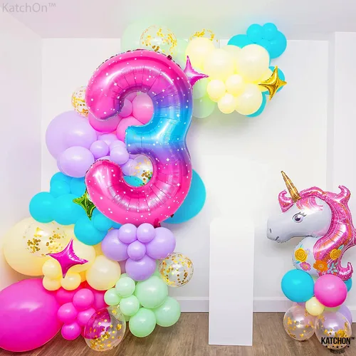 Miniatura 1030 de KatchOn, Globo grande azul número 2 de 40 pulgadas Decoraciones de cumpleaños de Baby Shark para niño de 2 años Globo azul número 2 Globo
