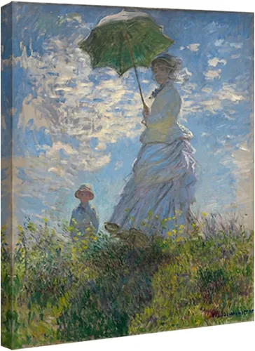 Miniatura 9 de Wieco Art Mujer con un parasol Madame Monet y su hijo Impresiones en lienzo Arte de pared de Claude Monet famosas pinturas al óleo clásicas