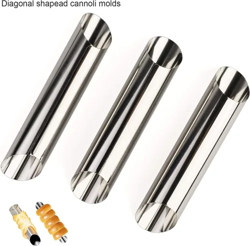 Miniatura 3 de Moldes de cuerno de crema Molde tubular de acero inoxidable para tubos de cannoli croissant (cono crema)