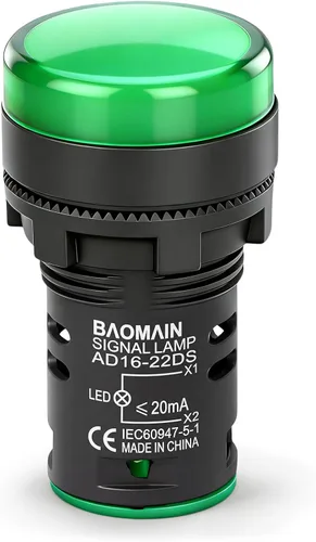 Miniatura 9 de Baomain LED Indicador Piloto Luz Piloto AD16-22D AC 110V 20mA Ahorro de Energía Verde Paquete de 2