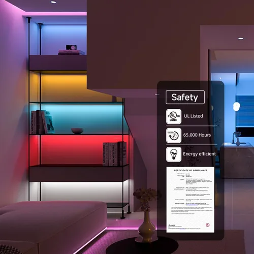 Miniatura 2 de BTF-LIGHTING FCOB COB - Tira de luz LED RGB con certificación UL, 810 LEDs/m de alta densidad flexible que cambia de color, DC12V 9.8 pies y 0.394