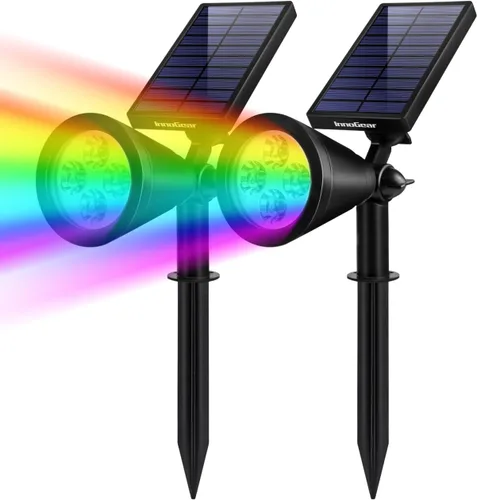 Miniatura 14 de InnoGear Luces solares 2 en 1, impermeables, para exteriores, paisajismo, iluminación, luz de pared, encendido/apagado automático, para patio