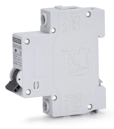 Miniatura 2 de Interruptor de Circuito en Miniatura AC, Interruptor de Circuito de 32 Amp 120V/240V de 1 Polo para Montaje en Riel DIN, Desconexión Solar AC