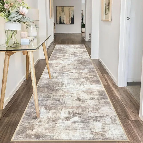 Miniatura 547 de IOHOUZE Alfombra abstracta lavable de 3 x 12 pies para pasillos, antideslizante para cocina, camino de entrada de lana sintética para interiores