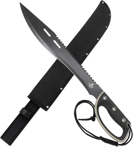 Miniatura 10 de Snake Eye Tactical Full-Tang Machete – Herramienta de supervivencia de hoja fija resistente con funda de nailon reforzado para camping, caza