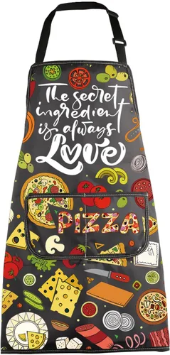 Miniatura 8 de MBMSO Divertido regalo de pizza para delantal con bolsillos