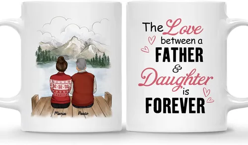 Miniatura 27 de Gossby Taza personalizada (3 hijas) Thank You Dad For Everything, taza personalizada para papá, de regalo, día del padre, cumpleaños, 11 onzas, 15 3