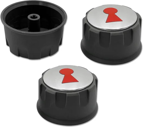 Miniatura 5 de ShineUs Pomos de control 69893 compatibles con Weber Spirit serie 200 y 300 (con controles delanteros arriba) años 2013 y posteriores (juego de 3)