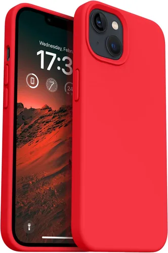 Miniatura 17 de Compatible con iPhone 13, funda de silicona para teléfono con forro de microfibra delgado a prueba de golpes, suave antiarañazos, 6.1 pulgadas