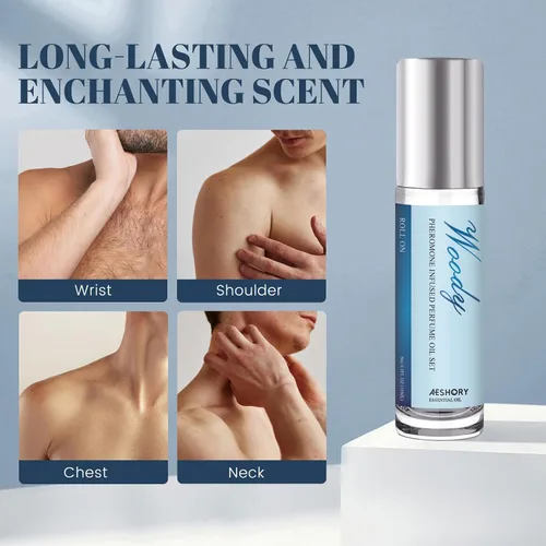 Miniatura 4 de Aeshory Perfume de feromonas para hombres – 2 piezas de colonia de feromonas enrollables, aromas de larga duración, atracción feromonas infundidas