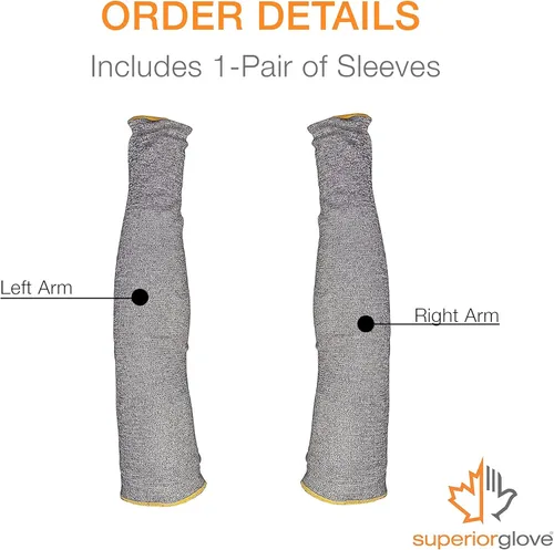 Miniatura 8 de Manga resistente al corte, Stay Cool gris de TenActiv sin agujero para el pulgar, longitud de 18", M, gris Sin orificio para el pulgar
