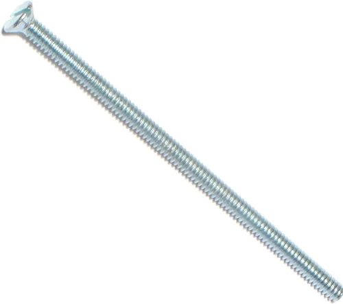 Miniatura 26 de Hard-to-Find Fastener 014973271565 Tornillos de máquina planos ranurados, 0.118 in-0.020 x 0.394 in, pieza-25