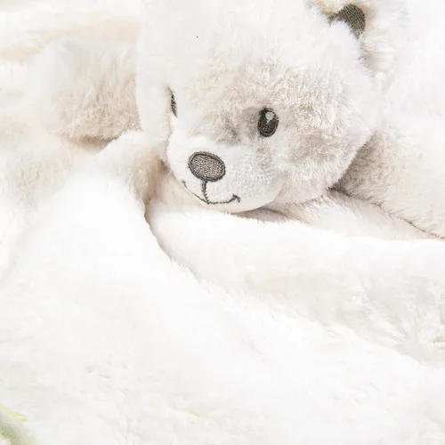 Miniatura 2 de Manta de Seguridad con Oso - Manta Suave para Bebé Lovey, Manta Esponjosa Unisex Lovie, Juguetes de Peluche para Acurrucarse, Oso de Peluche