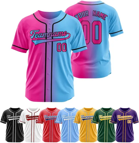 Miniatura 18 de Camiseta de béisbol personalizada, camisetas de béisbol con número de nombre personalizado, camisas de béisbol uniformes personalizadas