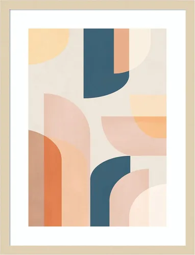 Miniatura 9 de Amanti Art Lienzo decorativo para pared, diseño geométrico retro de 41 x 31 pulgadas, por Kathrin Pienaar, arte abstracto para pared, decoración