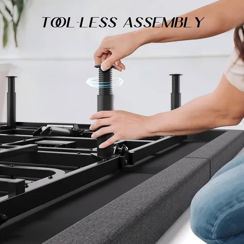 Miniatura 6 de Base de cama ajustable de tamaño completo con masaje, base de cama eléctrica inalámbrica remota para iluminación debajo de la cama, gravedad cero, 2