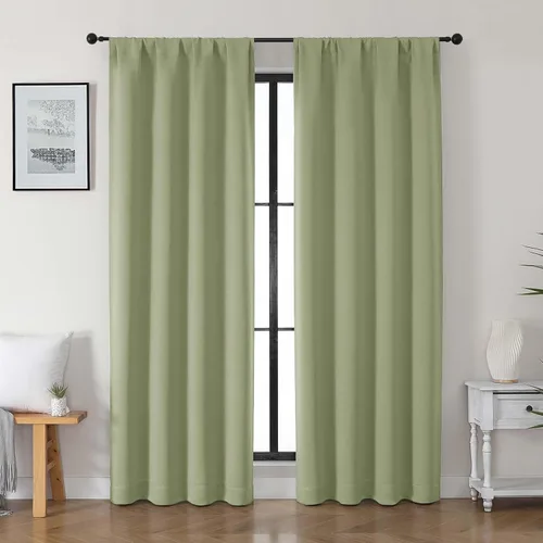 Miniatura 82 de Gwine Cortinas opacas para dormitorio, 54 pulgadas de largo, paneles de cortina de ventana con aislamiento térmico y reducción de ruido, cortinas