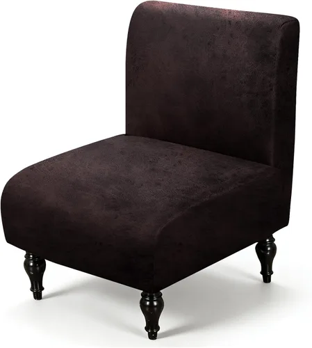 Miniatura 11 de ANARACHON Armless Accent Chair Cover Slipcover,Faux Leather Armless Slipper Chair Cover, Washable Non-Slip Furniture Protector and Home Decor for
