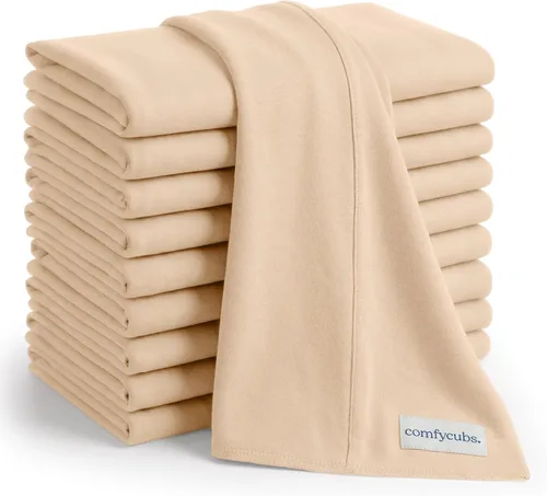 Miniatura 14 de Comfy Cubs - Juego de 10 paños para eructos de bebé - Grandes, 6 capas, 100% algodón ultraabsorbente para baba, saliva y desordenes de bebés recién