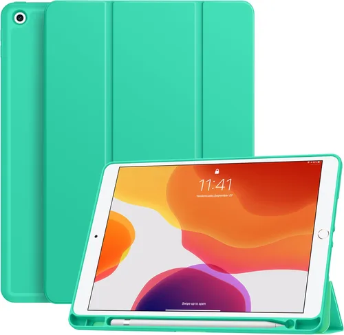 Miniatura 16 de Soke - Funda para iPad de 9ª generación 2021/8ª generación 2020/7ª generación 2019 con soporte para lápices - Funda de protección premium a prueba