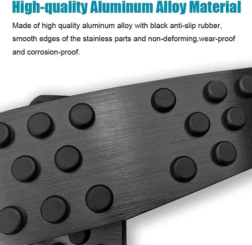 Miniatura 3 de LEXLEY 2 almohadillas antideslizantes de aluminio para pedal de freno de gas, cubiertas de pedal de acelerador sin perforación para Dodge 2009-2023