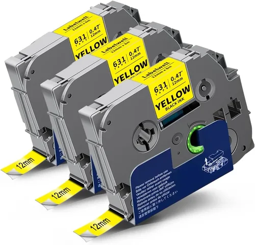 Miniatura 8 de Labelwell Paquete de 3 cintas TZe-111 compatibles con etiquetas adhesivas transparentes de 0.236 in 0.23 pulgadas, TZe111 TZ-111, negro sobre
