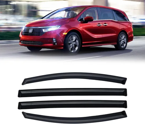 Miniatura 128 de Visera de ventana para Honda Civic 2022-2025, protectores de lluvia de canal exterior, escudos, deflector de ventilación, sombra, viento, humo