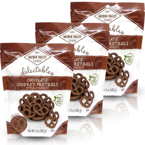 Miniatura 13 de Hayden Valley Foods Pretzels cubiertos con sabor a yogur de arándanos Bolsas de 5 onzas (paquete de 3) Sin sabores artificiales, conservantes