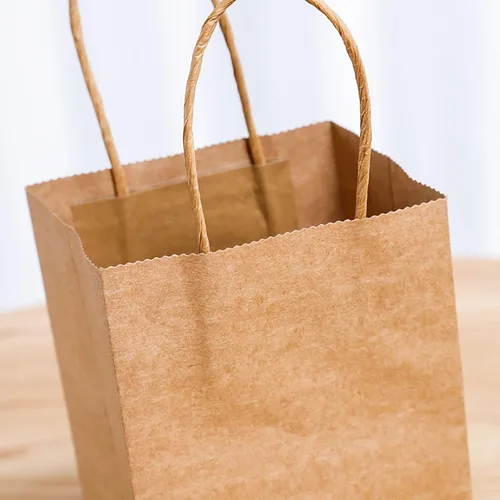 Miniatura 8 de WUWEOT Paquete de 50 bolsas de papel para vino, 5.6 x 3.3 x 12.6 pulgadas, bolsa reciclable de vino marrón, bolsa de regalo de papel kraft