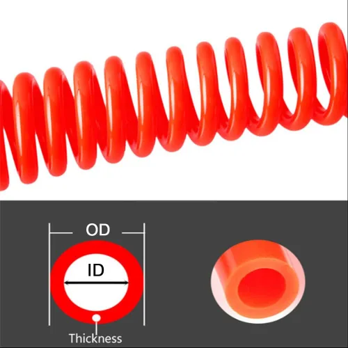 Miniatura 4 de Manguera de herramienta de compresor de aire, OD8 x ID5mm tubo de resorte de poliuretano manguera de presión de aire tubo espiral para compresor