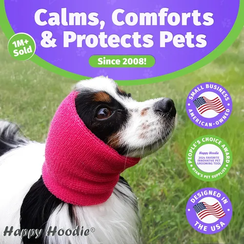 Miniatura 2 de Happy Hoodie La banda calmante original para perros y gatos - Marca americana - Alivio de la ansiedad/Protección contra el ruido-Aseo-Truenos-Fuegos