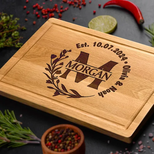 Miniatura 2 de Tabla de cortar personalizada, regalo para parejas para boda, aniversario, inauguración de la casa, compromiso, Navidad, cumpleaños, tablas