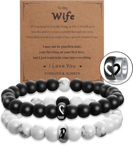 Miniatura 7 de Kenivira Matching Couples Bracelets Gifts for Girlfriend,Relationship Bracelets for Couple One Year Husband Wife Boyfriend Girlfriend