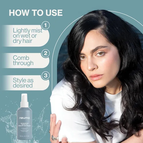 Miniatura 9 de Neuma Neu Moisture - Spray de tratamiento capilar sin enjuague Spray desenredante con protección contra el calor Hidratación nutritiva