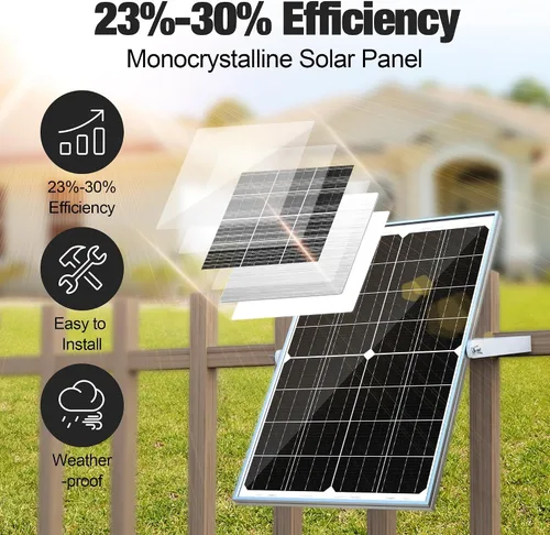 Miniatura 2 de SOLPERK - Cargador de batería solar de 15 W 12 V, panel solar impermeable + controlador de carga de 8 A de actualización + soporte de montaje