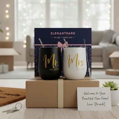 Miniatura 6 de ELEGANTPARK Mr and Mrs Gifts - Regalos de boda para parejas, regalo de compromiso para recién casados, regalo de compromiso para novios y novios