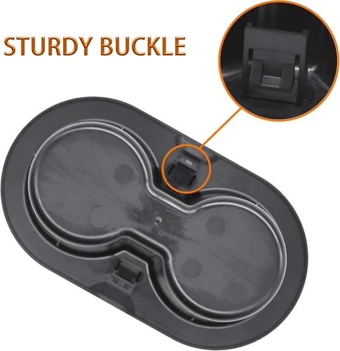 Miniatura 6 de FOKES Portavasos para Dodge Dakota Ram 2002-2019 1500 2500 3500 4500 5500 Negro Asiento trasero Bebida Doble Portavasos 5HD65DX9AC