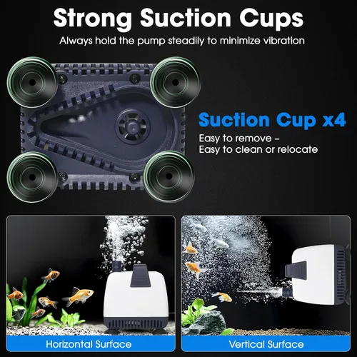 Miniatura 5 de Bomba de agua para acuario para cambio de agua de pecera, pequeña bomba sumergible para acuario de 25 W, mini bomba de agua para acuarios, bomba