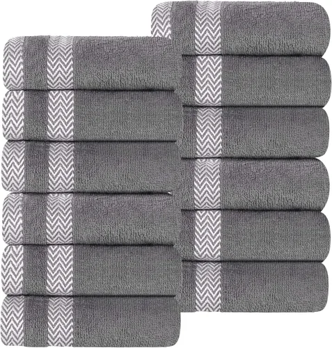 Miniatura 40 de Superior Juego de toallas de algodón de 9 piezas, toallas absorbentes suaves de felpa, artículos esenciales de baño, ducha, lujo, esponjosas