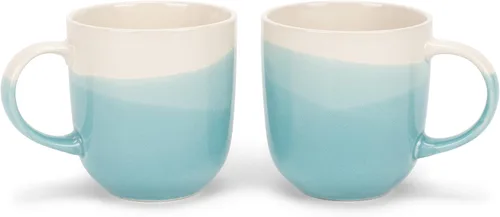 Miniatura 12 de Elanze Designs Paquete de 2 tazas de café de cerámica de cerámica de 14 onzas, color verde eucalipto