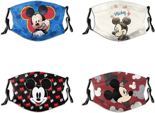 4 máscaras faciales con 8 filtros lavables para jóvenes, niños, niñas, mujeres y hombres